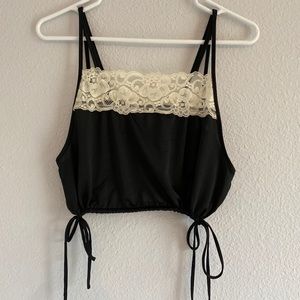 Tank with lace trim